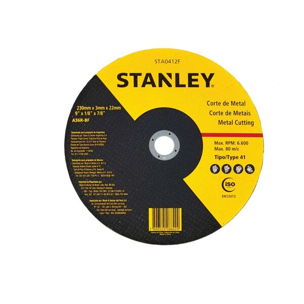 Disco Corte Stanley Metal 9x1/8x7/8