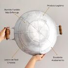 Disco De Arado Em Alumínio Fundido, 48cm, Preto, Com Alças Em