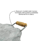 Disco De Arado Legítimo Grosso Com Alças De Madeira 52cm