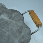 Disco De Arado Legítimo Grosso Com Alças De Madeira 64cm