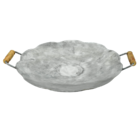 Disco De Arado Legítimo Grosso Com Alças De Madeira Ipê 62cm