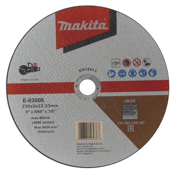 Disco De Corte 230 Mm X 2 Mm X 22.23 Mm Makita E-03006