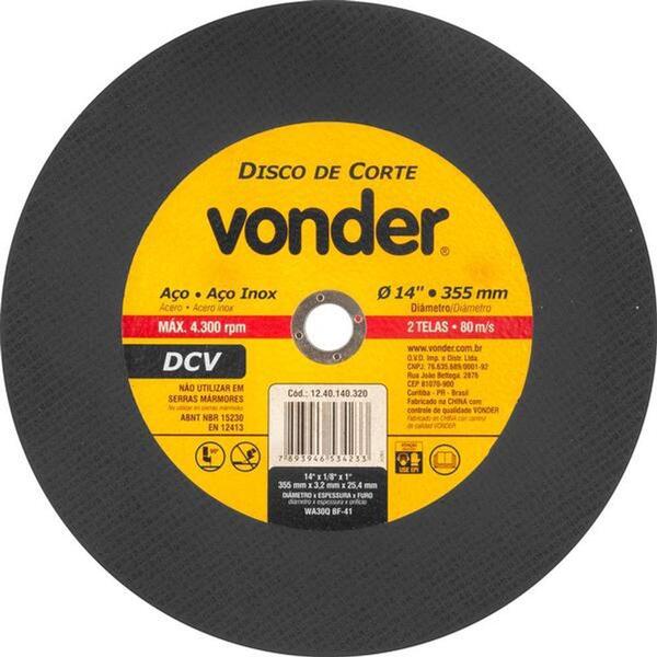 Disco De Corte 355,0x3,2x25,4 Dcv - Vonder