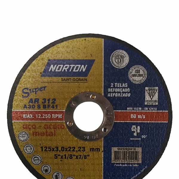 Disco De Corte  125 X 3,0 X 22,2mm - Ar312 Super - A30s-bf41