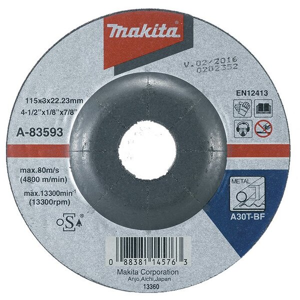 Disco De Corte/desbaste Para Aço 115mm Makita A-83593 - 10 Un