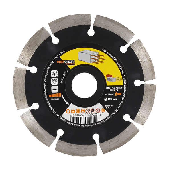 Disco de Corte Diamantado Segmentado 125x22,23mm Dexter Pro