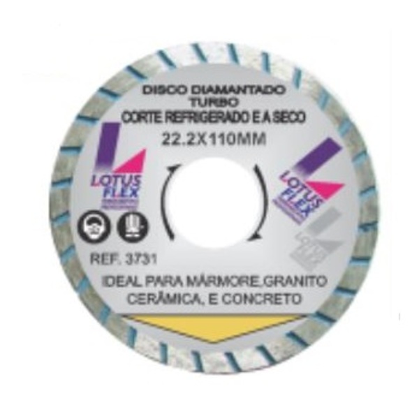 Disco De Corte Diamantado Turbo Corte Refrigerado Ref. 3731