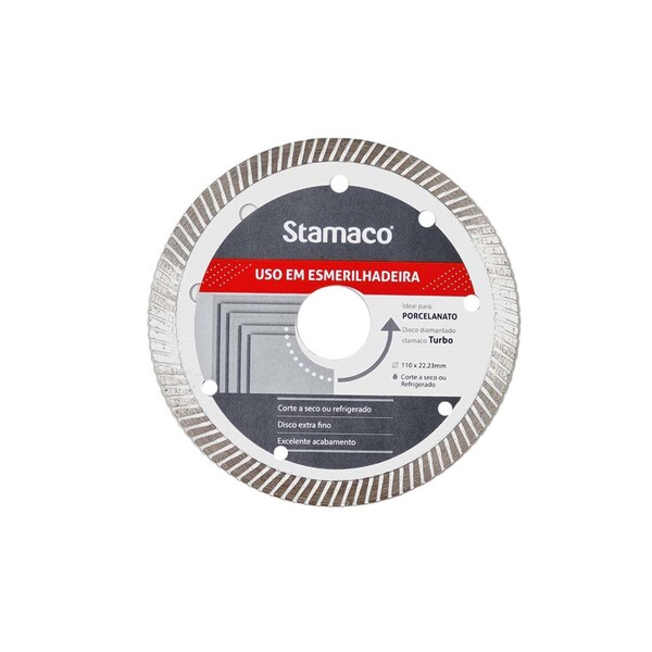 Disco de Corte Diamantado Turbo Multimaterial Extra Fino 22,23mm 4.3/8'' Stamaco