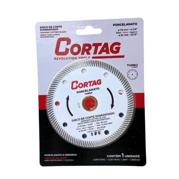Disco De Corte Diamantado Turbo Porcelanato 110mm Cód. 60863