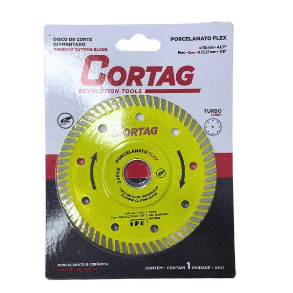 Disco De Corte Diamantado Turbo Porcelanato Flex 115mm Cód. 6