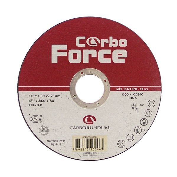 Disco De Corte Inox 4.1/2 Pol. T41 Carboforce