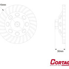 Disco De Desbaste Diamantado Turbo - 115mm  Cortag