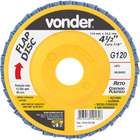 Disco De Lixa Flap Disc Reto 4 1/2" Grão 120 Costado Plástico