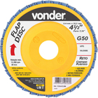 Disco De Lixa Flap Disc Reto 4 1/2" Grão 50 Costado Plástico