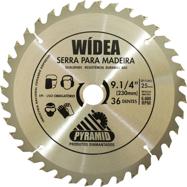 Disco De Madeira 9 1/4 36 - Pyramid - Modelo: Py1010