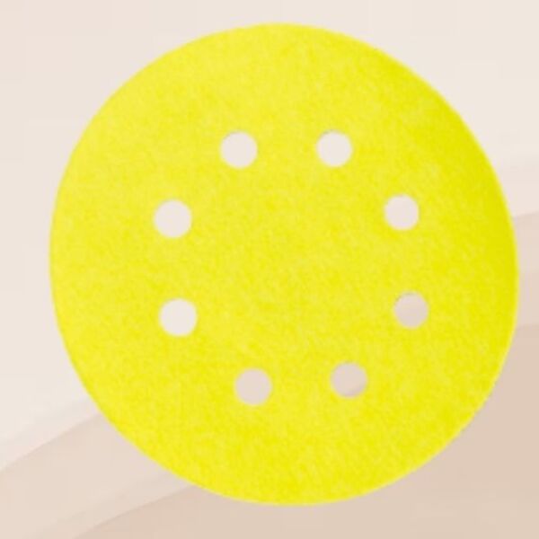 Disco De Pluma Amarelo - 5" Ou 127mm - 8 Furos - 20 Unidades