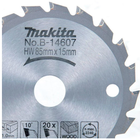 Disco De Serra 85mm X 15mm 20 Dentes Makita B-14607