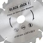 Disco De Serra Circular Madeira Vídea 180mm 24d Black Jack