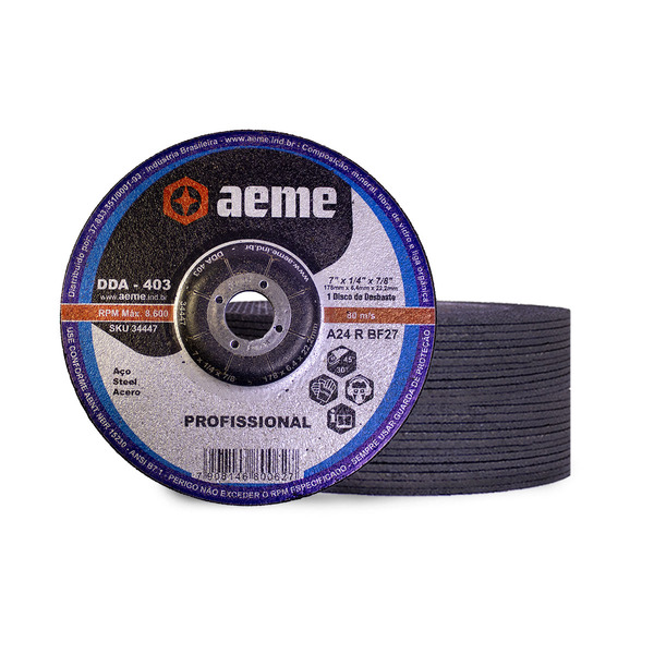 Disco Desbaste Aeme Aço Dda 403 4.1/2x1/4x7/8 (114.3x6.4x22.2