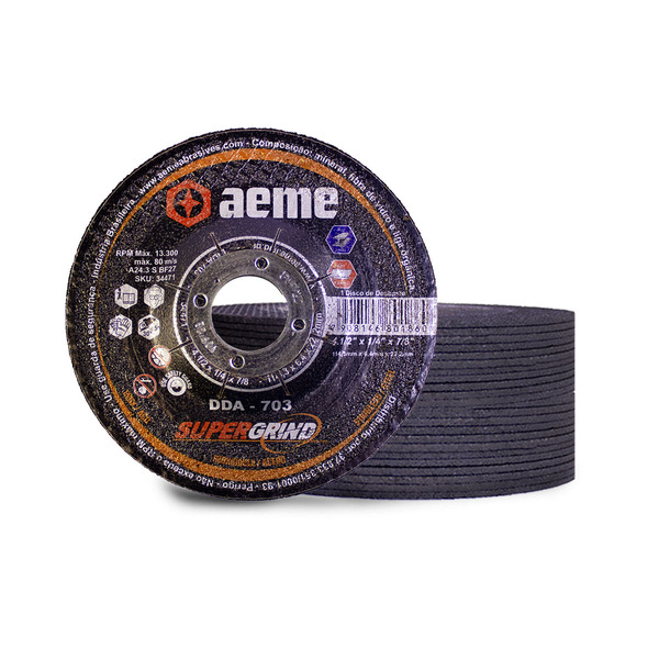 Disco Desbaste Aeme Aço/inox Dda 703 7x1/4x7/8 (180x6.4x22.22