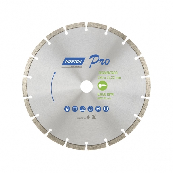Disco Diam Norton Pro Segmentado 09 Blister