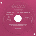 Disco Diamantado 200X25,4mm Durokort Cortag