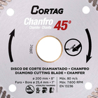 Disco Diamantado 200x25.4mm Chanfro Cortag