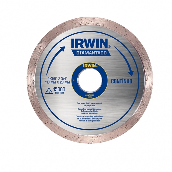 Disco Diamantado Irwin Liso 110mm Blister