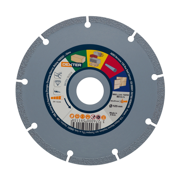Disco Diamantado Multi 125x22,2mm Dexter