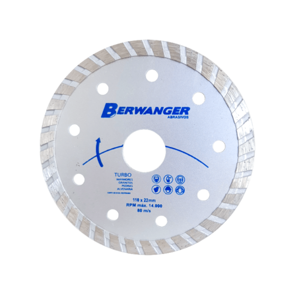 Disco Diamantado Turbo 110 X 22 Mm Eco Berwanger 1459