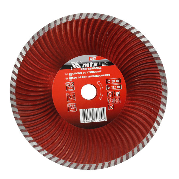 Disco Diamantado Turbo Para Granito, Mármore e Pedra 230x22mm MTX