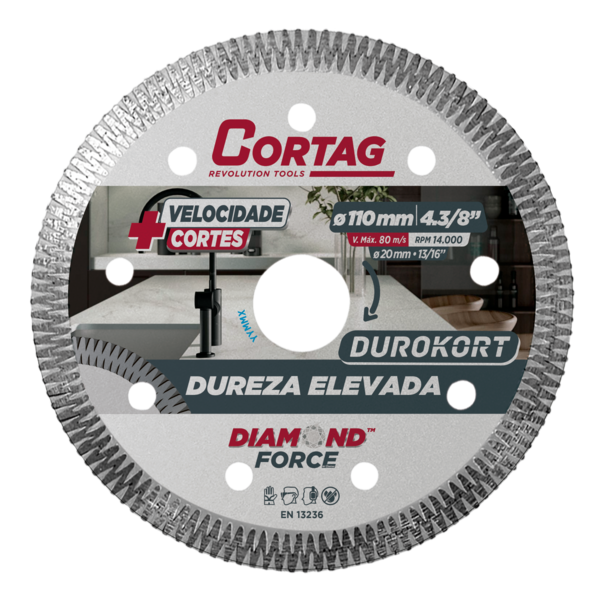 Disco Diamantado Turbo 4.3/8" 110mm Cortag
