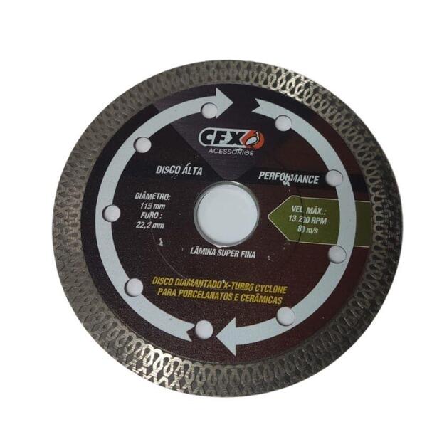 Disco Diamantado X-turbo Cyclone 115x22,23x10mm Ceramfix