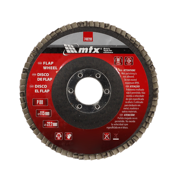 Disco Flap 115mm Grão 80 MTX