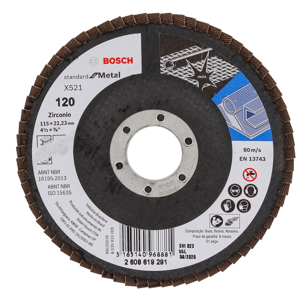 Disco Flap 4.1/2'' para Metal Grão 120 Bosch