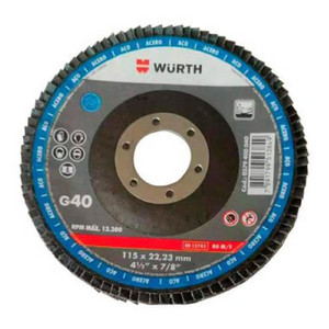 Dischi Lamellari Flap Disc 115x22 Mm Grana 40, 10 Pezzi, Abrasivo Zirconio, Doppia Lamella Per Taglio Aggressivo