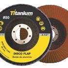Disco Flap De Óxido De Alumínio De 4.1/2 Pol. Grão 80 - Titan