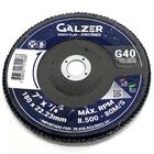 Disco Flap De Zircônio De 7" X 7/8" 180x22,23mm Grão 40 - Gal