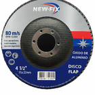 Disco Flap Oxido Aluminio 4 1/2 115x22 Marrom Inox Aco Carbon