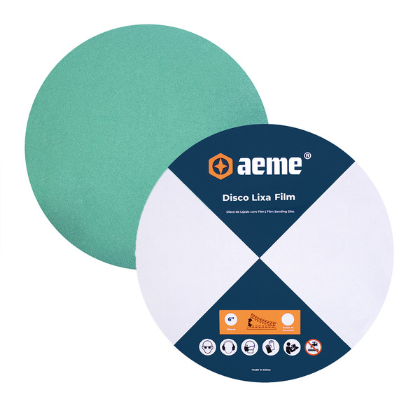 Disco Lixa Pluma Film Aeme 150mm (6 Pol) 50 Unidades - 220