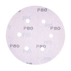 Disco Lixa Pluma Papel Aeme 150mm (6 Pol) 6 Furos - 80