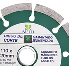 Disco Melfi Diamantado De Corte Segmentado 110 X 20 X 10mm