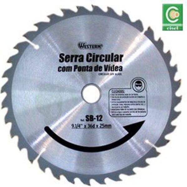 Disco P/ Serra Circular 9.1/4" - 36 Dentes - Furo 25 Mm