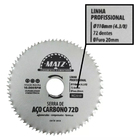 Disco Serra Aço P/ Madeira 72 Dentes 110mm X 20mm Matz