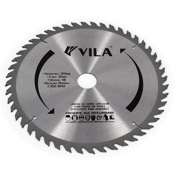 Disco/serra Circular De Videa 10" 250x30x48d Vila - Unico