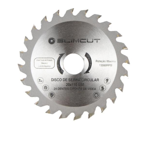 Disco Serra Circular Videa 110mm 24 Dentes Madeira Disco Serr