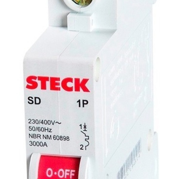 Disjuntor 25 Amperes Din Unipolar Steck