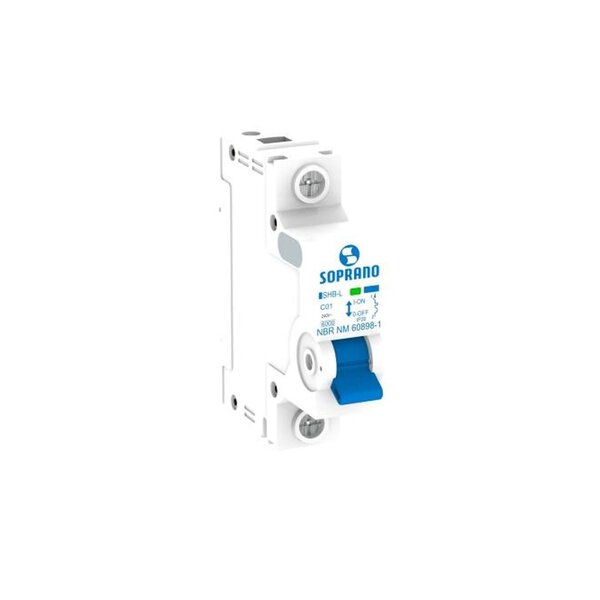 Disjuntor 6k Branco 1 X 63a - Proteção Ip20 Para Instalações