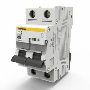 Foto de Disjuntor Bipolar Curva C 10a Din - Enerbras Dt3-e2c10