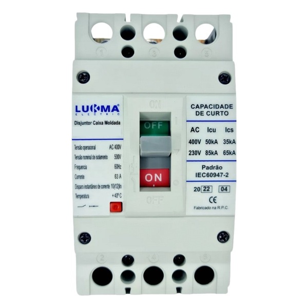 Disjuntor Caixa Moldada 100A - LKM1-100 - 85kA 220V 50kA 380V